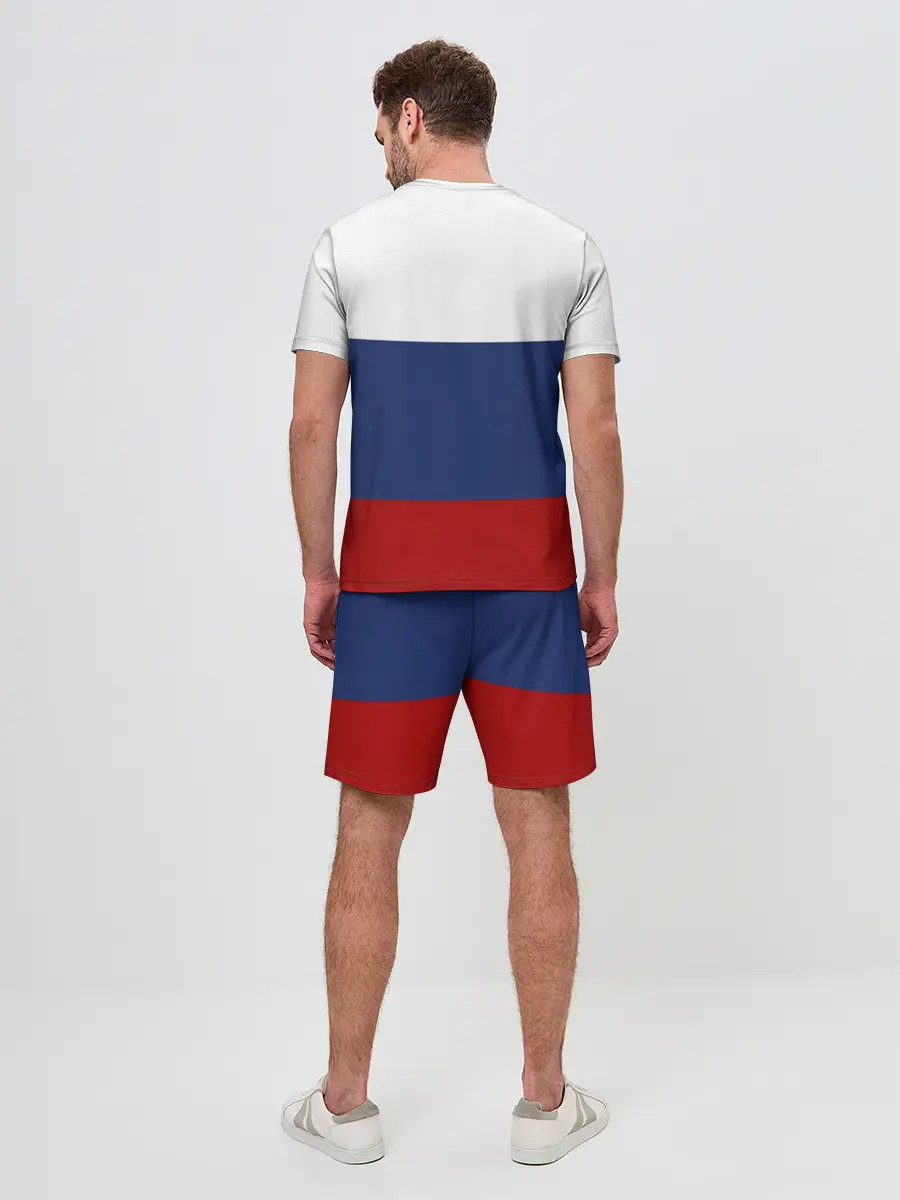 Мужской костюм с шортами / Россия Триколор