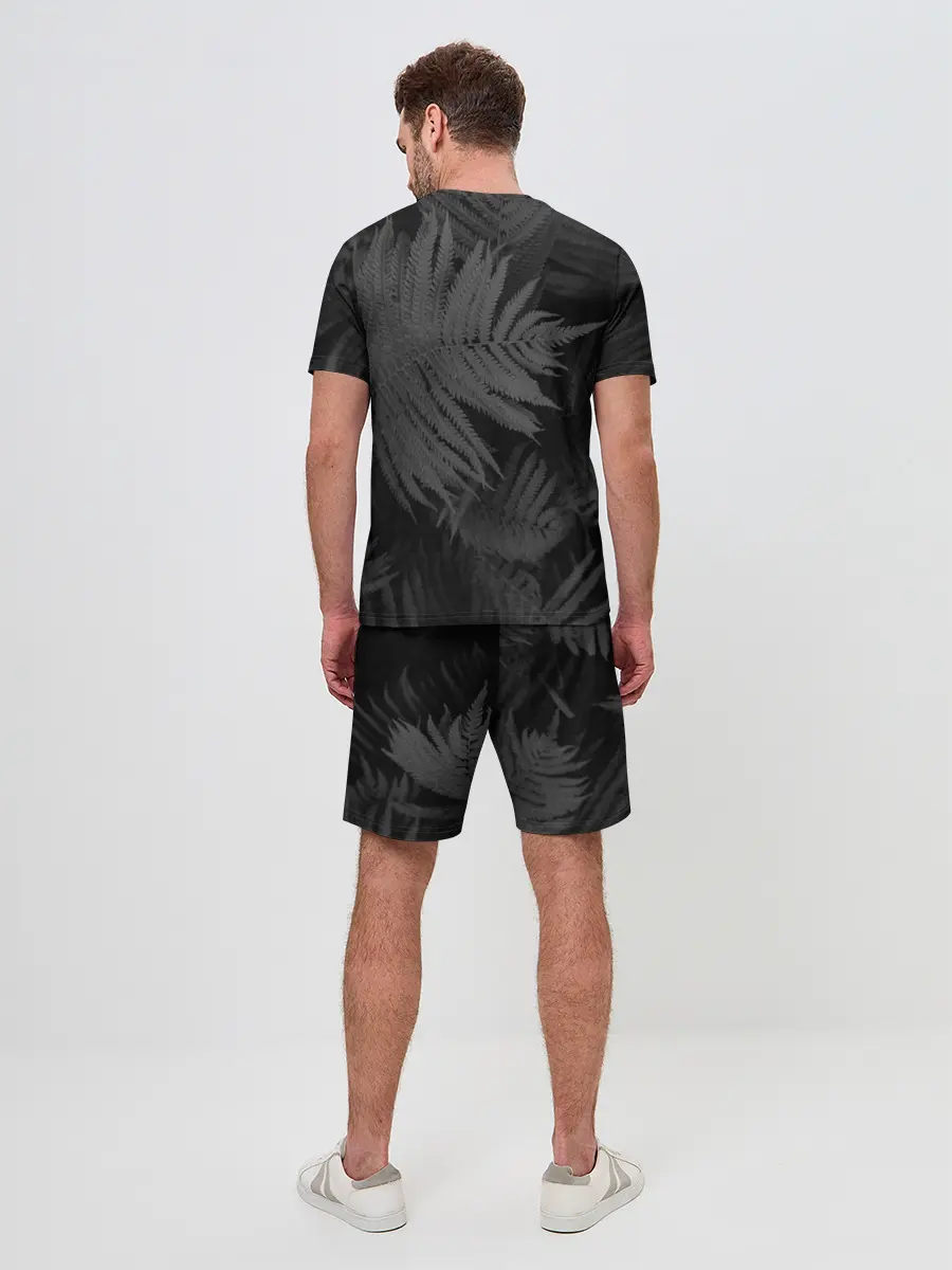 Мужской костюм с шортами / Neon light blue