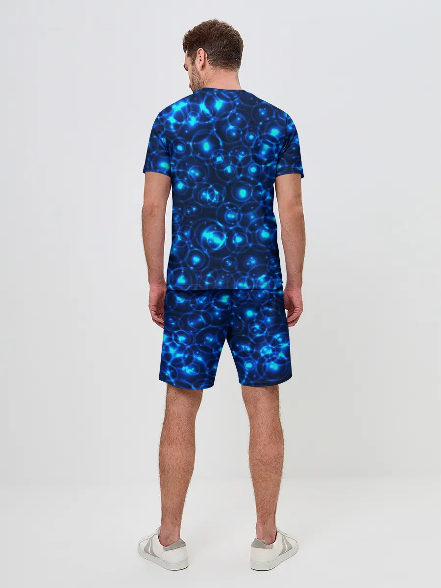 Мужской костюм с шортами / Пузырчатый абстракт