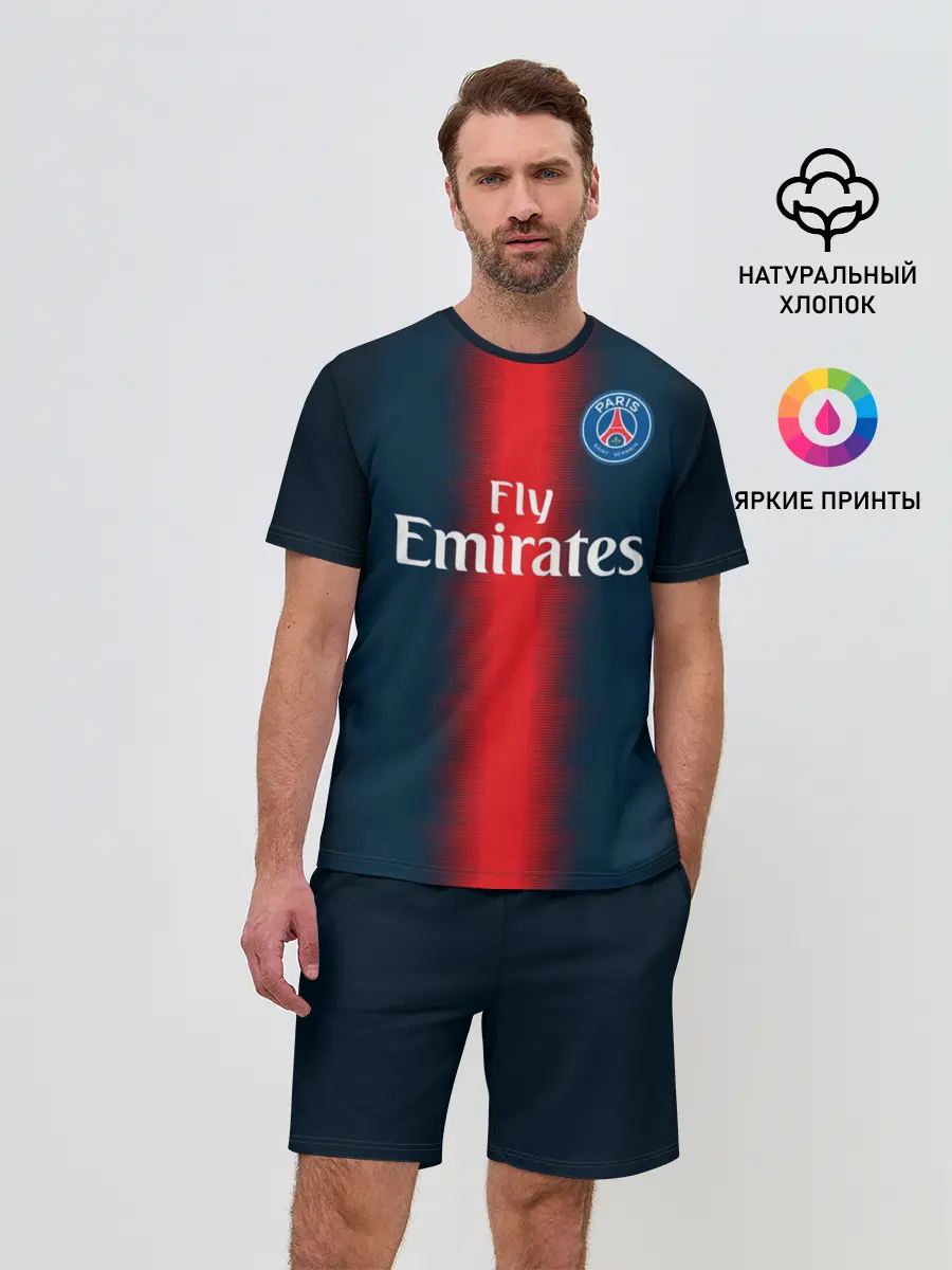 Мужской костюм с шортами / PSG Форма Новая Home 18/19