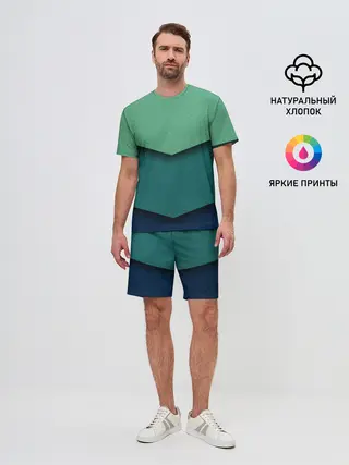 Мужской костюм с шортами / Текстура бумаги