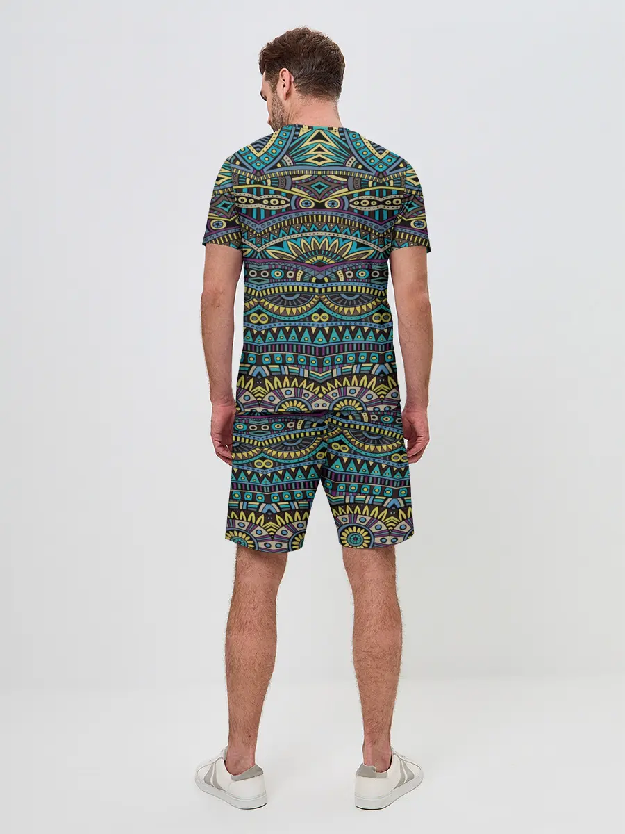 Мужской костюм с шортами / Этнический узор