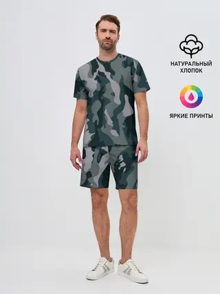 Мужской костюм с шортами / камуфляж