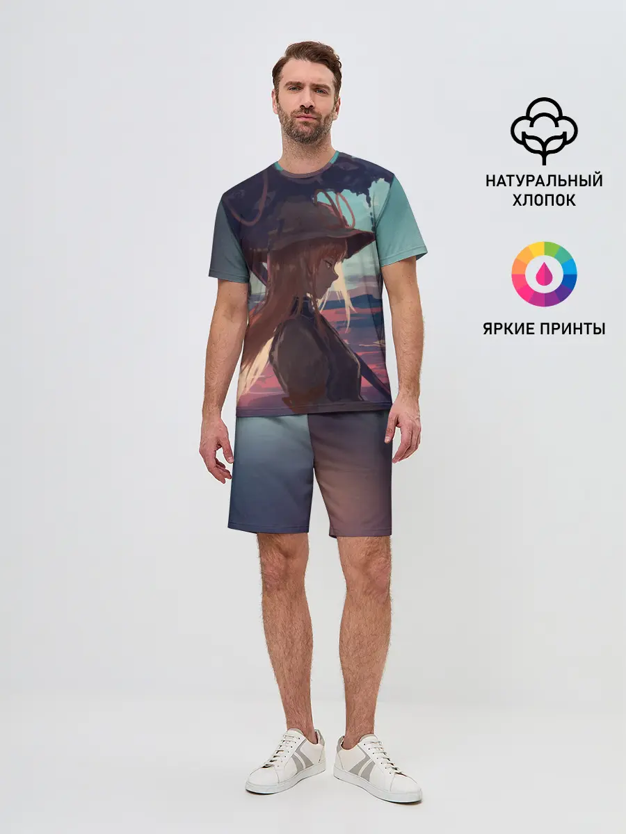 Мужской костюм с шортами / Зонтик