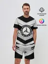 Мужской костюм с шортами / Mercedes sport abstract 2018