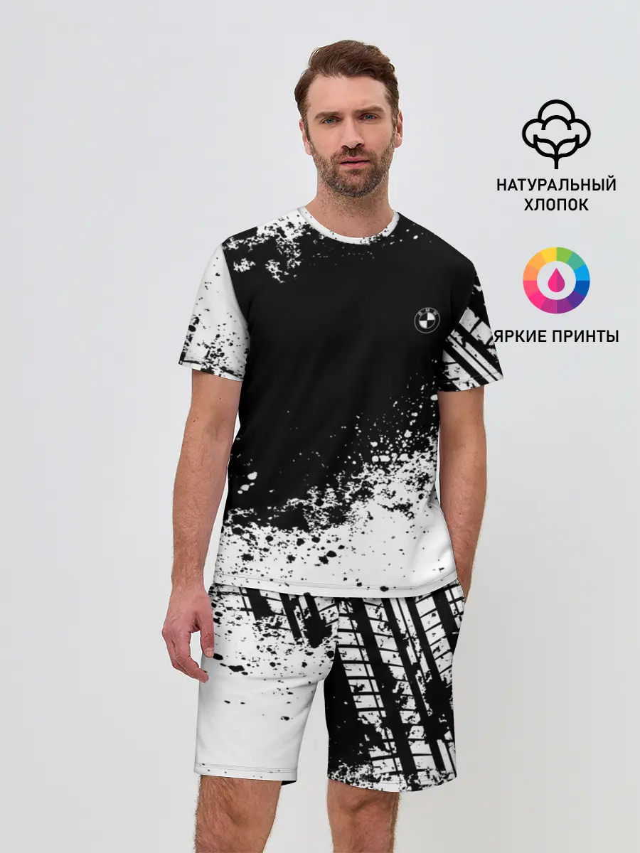 Мужской костюм с шортами / Bmw brand motors