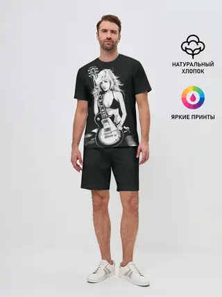 Мужской костюм с шортами / Девушка с гитарой