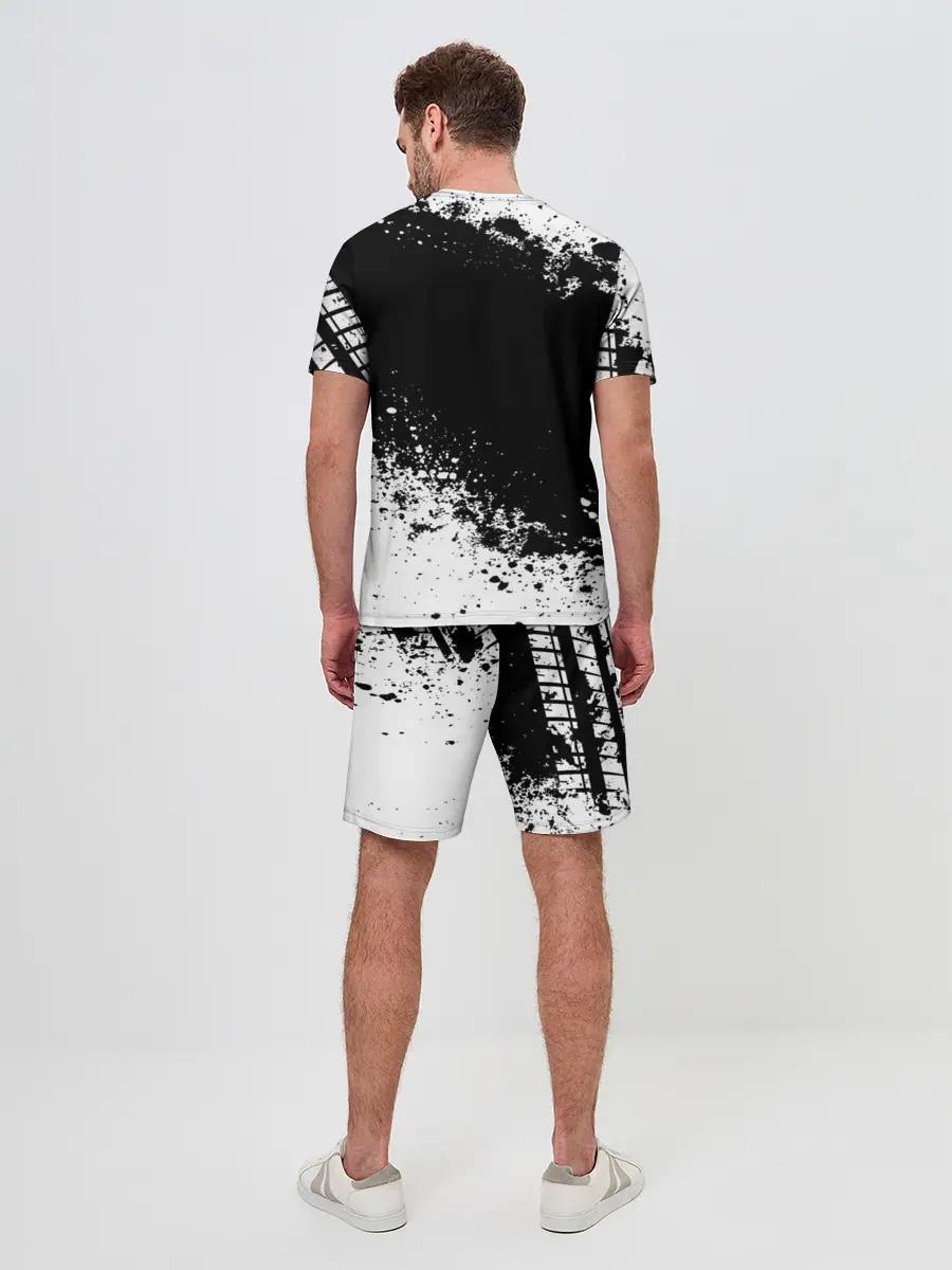 Мужской костюм с шортами / Mercedes abstract sport