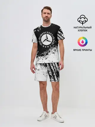Мужской костюм с шортами / Mercedes abstract sport