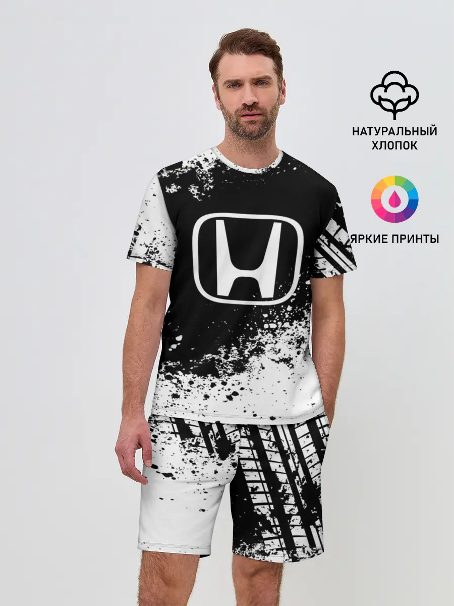 Мужской костюм с шортами / Honda abstract sport