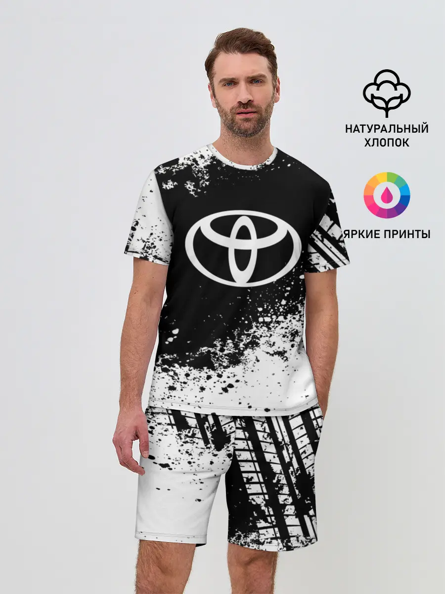 Мужской костюм с шортами / Toyota abstract sport