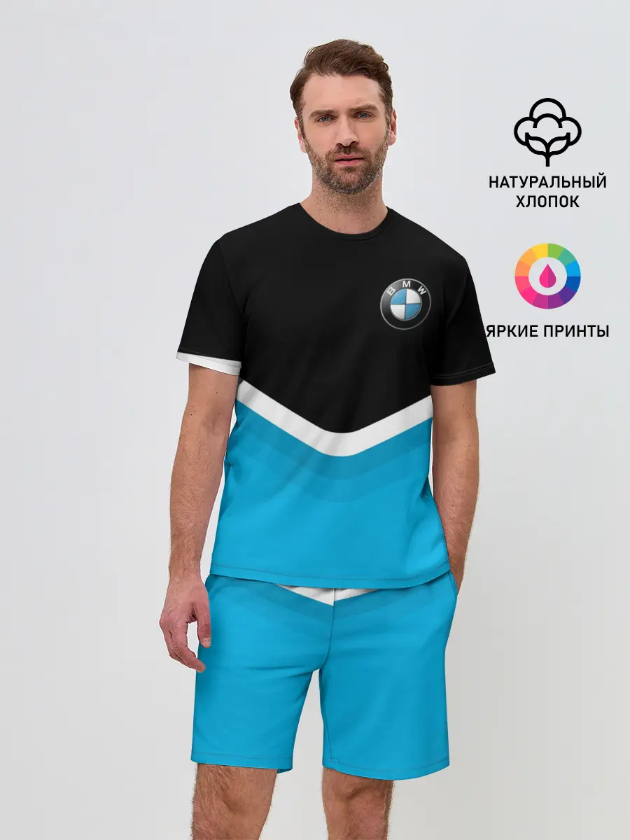 Мужской костюм с шортами / BMW Black & Blue
