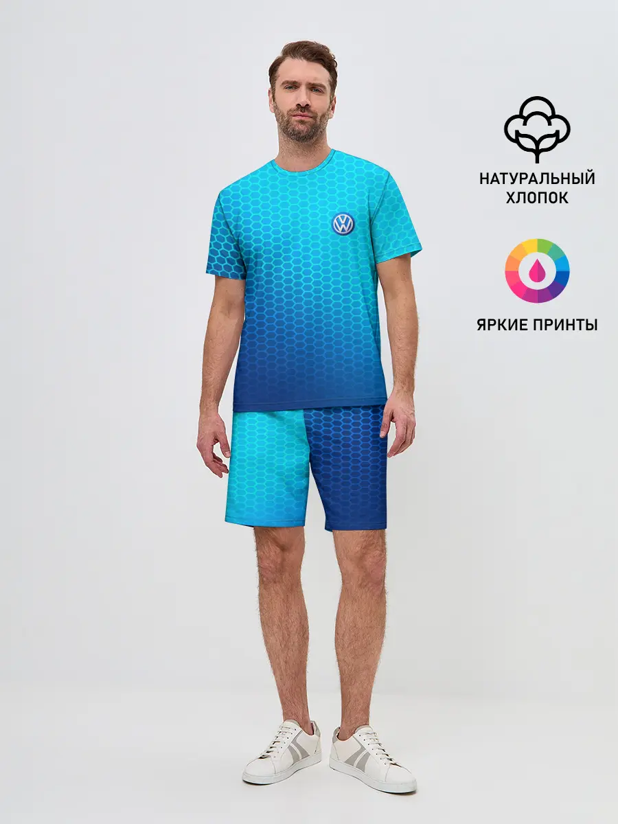 Мужской костюм с шортами / VOLKSWAGEN carbon uniform 2018