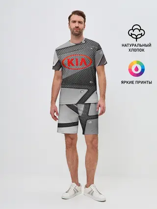 Мужской костюм с шортами / KIA metalic 2018