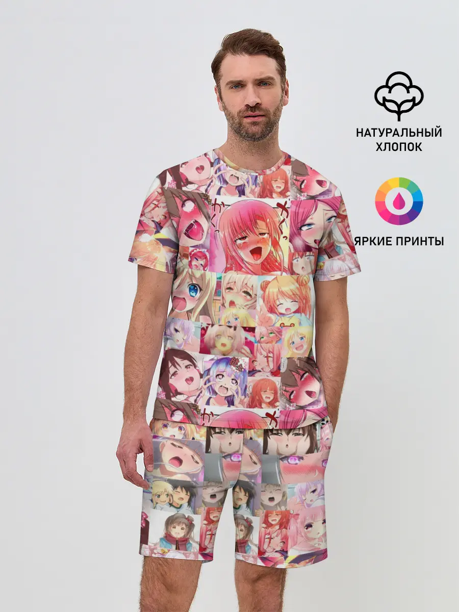 Мужской костюм с шортами / Ahegao Color