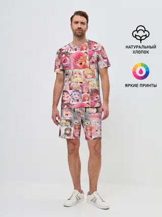 Мужской костюм с шортами / Ahegao Color