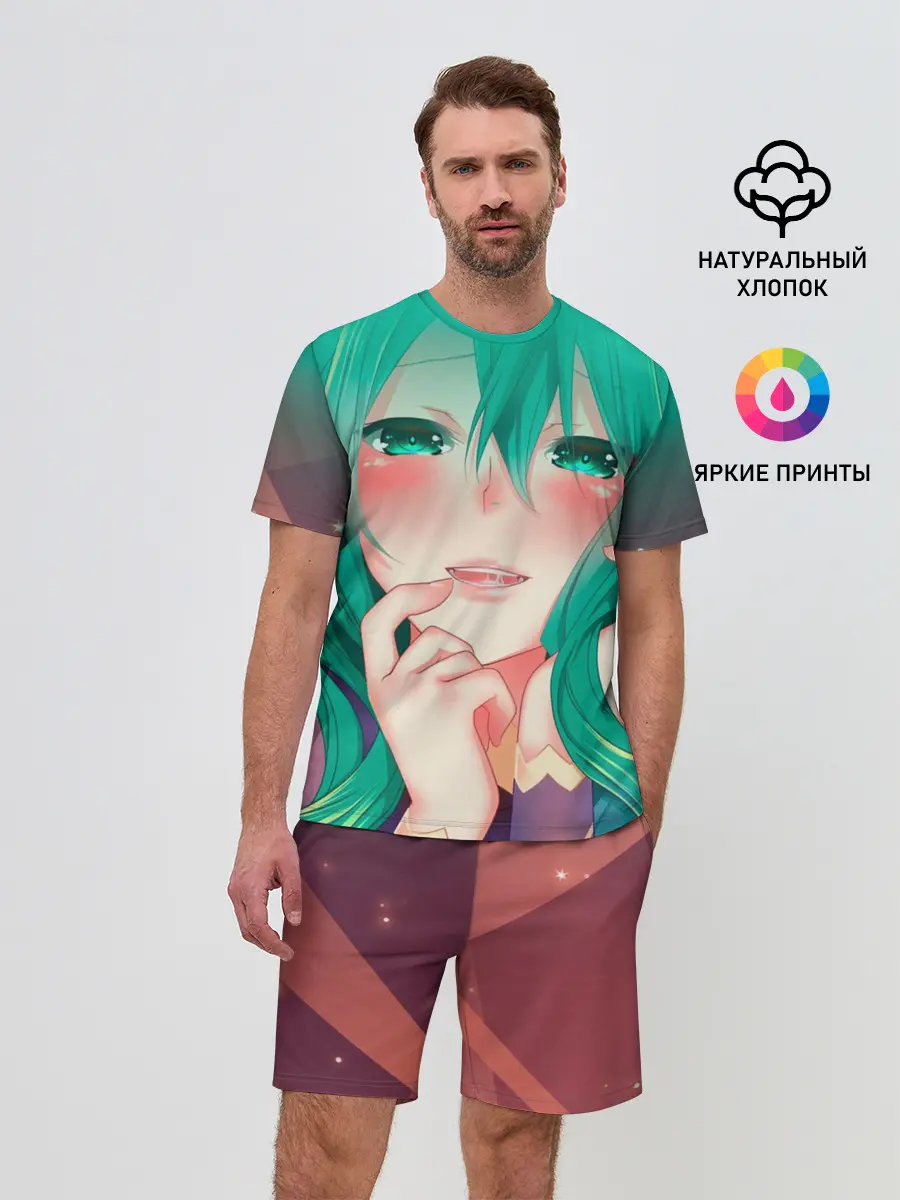 Мужской костюм с шортами / Miku Ahegao