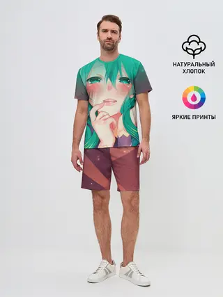 Мужской костюм с шортами / Miku Ahegao