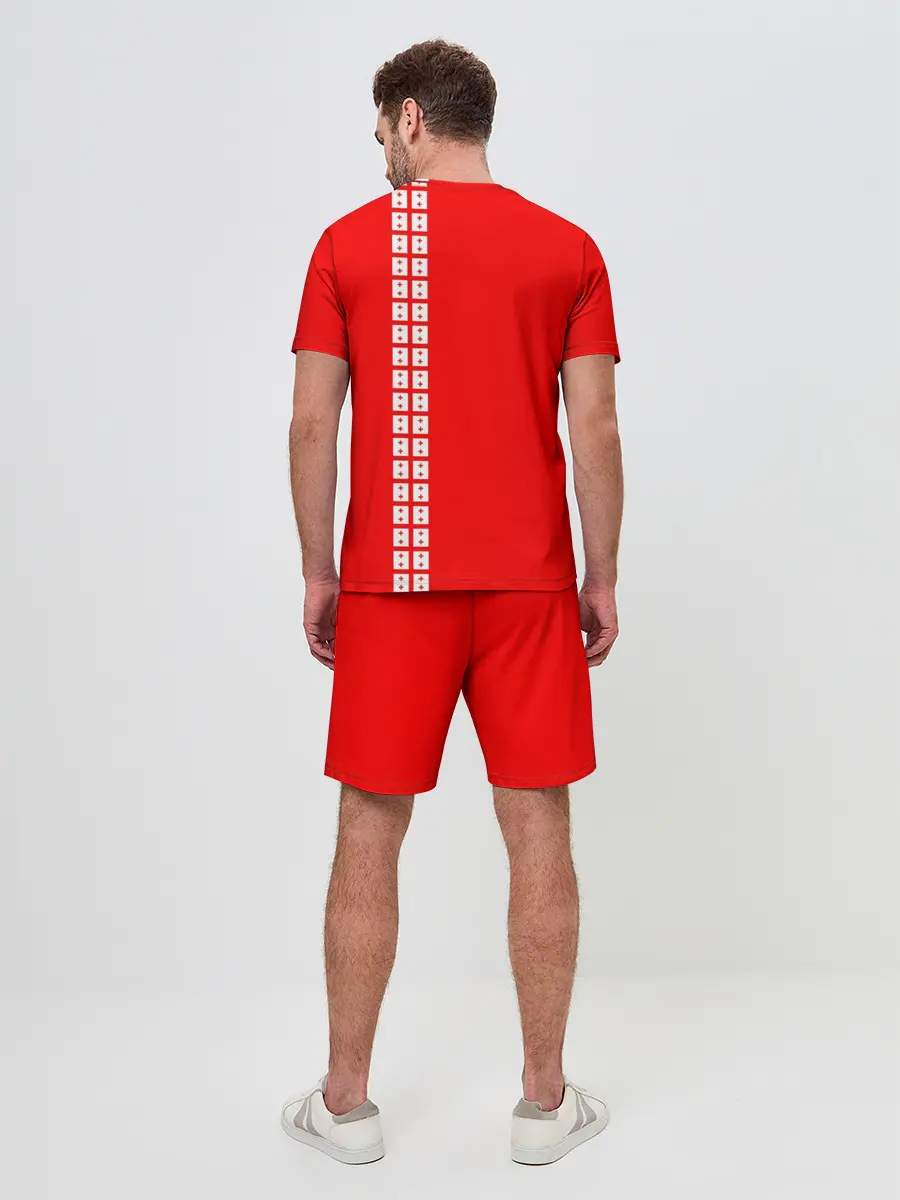 Мужской костюм с шортами / Грузия, лента с гербом