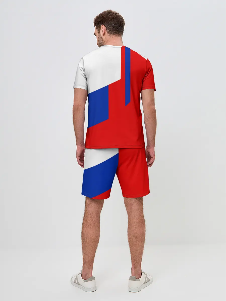 Мужской костюм с шортами / RUSSIA SPORT | РОССИЯ ТРИКОЛОР