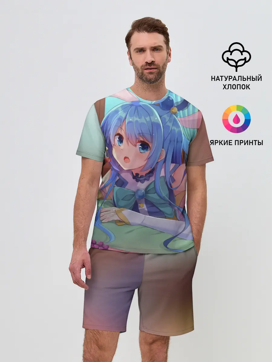 Мужской костюм с шортами / коносуба аква