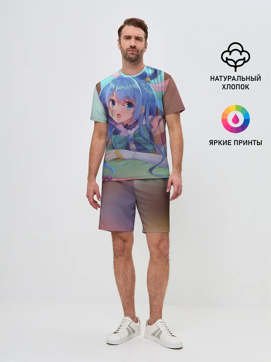 Мужской костюм с шортами / коносуба аква