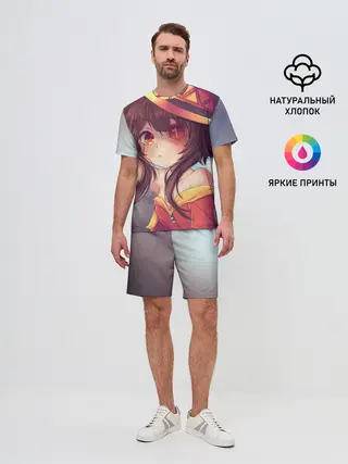 Мужской костюм с шортами / Konosuba в шляпе