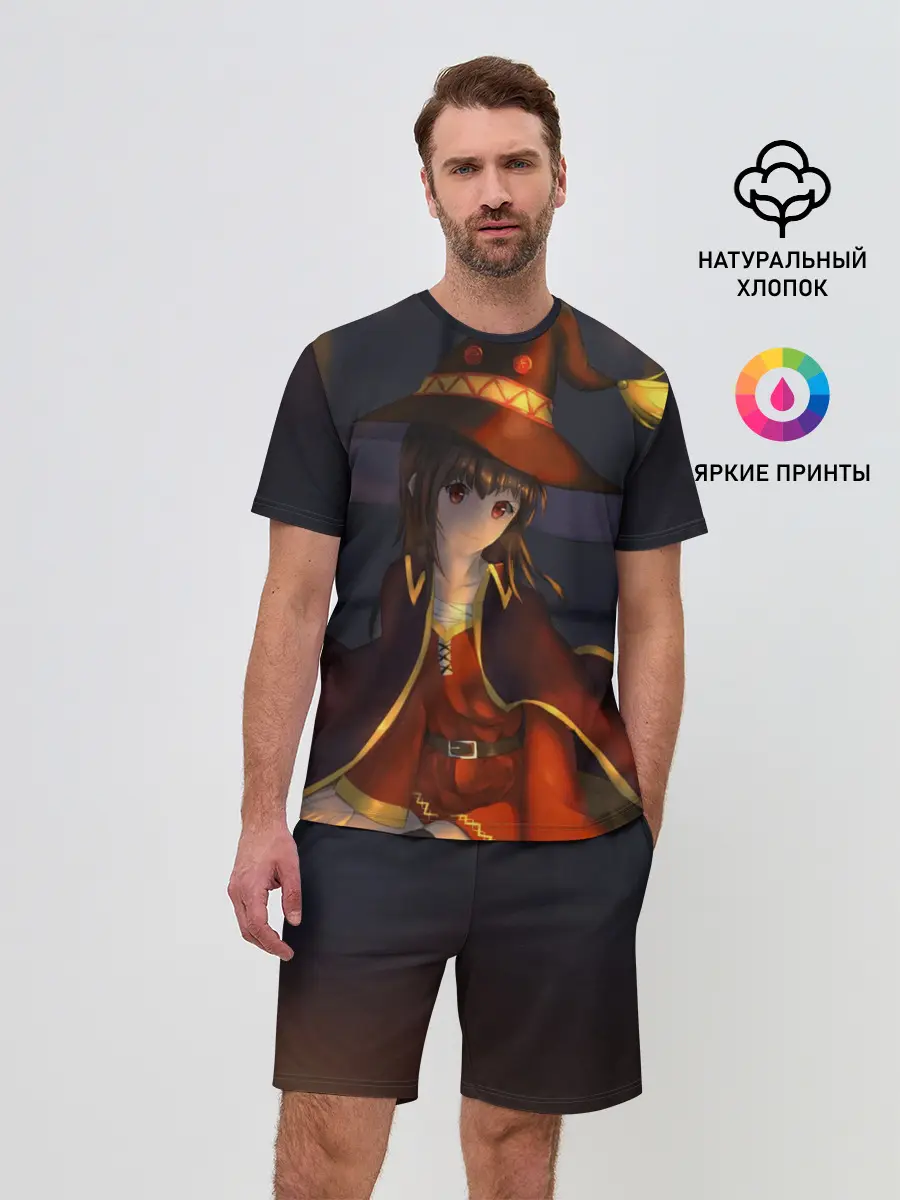 Мужской костюм с шортами / Megumin ночная