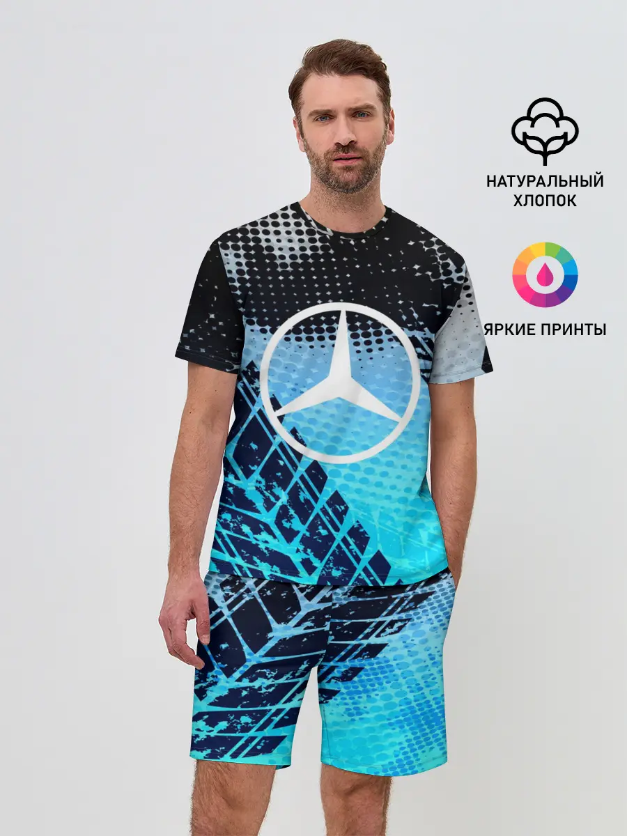 Мужской костюм с шортами / Mercedes sport auto motors