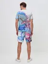 Мужской костюм с шортами / Акварельные разводы