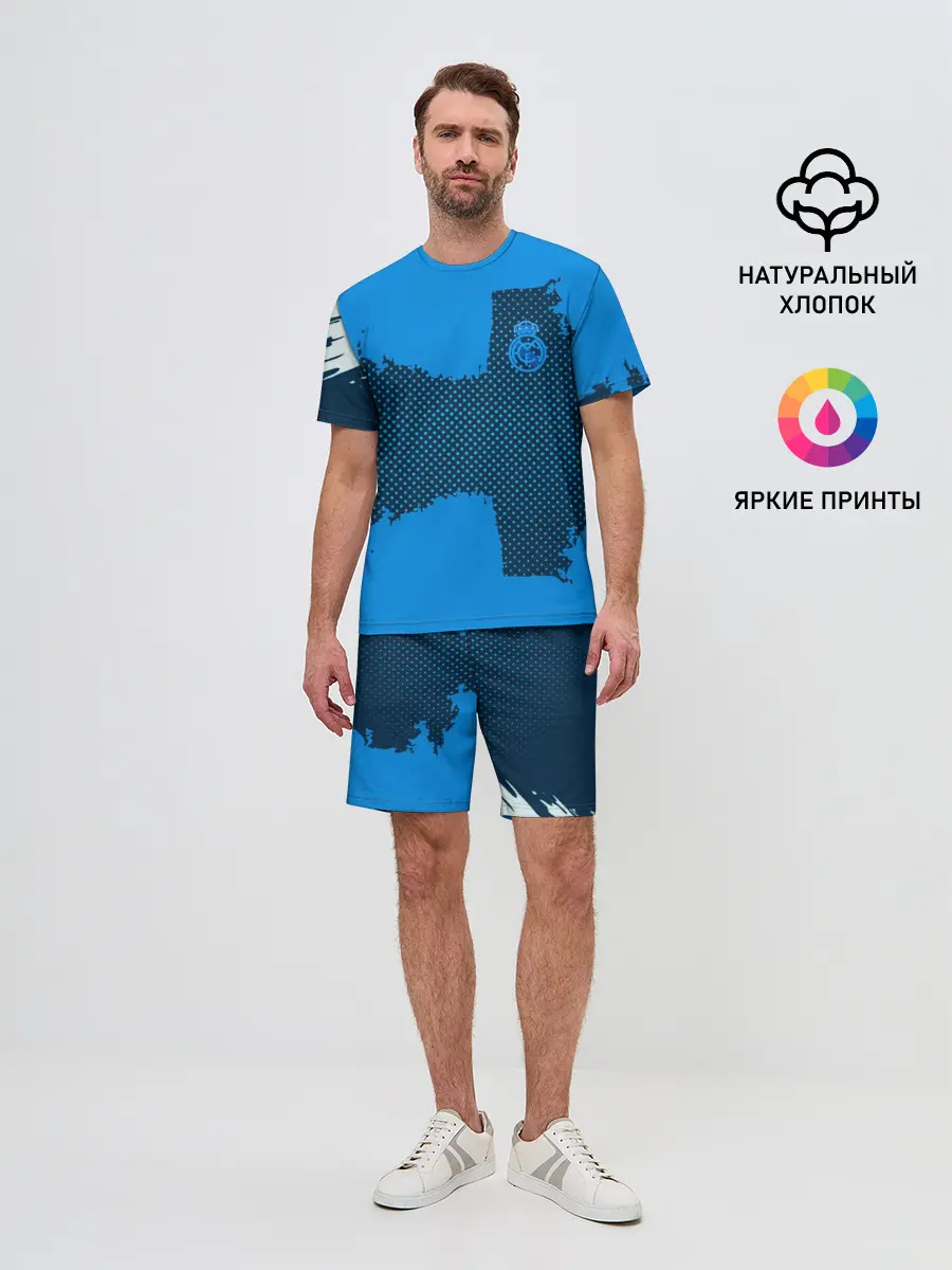 Мужской костюм с шортами / REAL MADRID SPORT BLUE