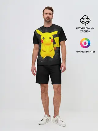 Мужской костюм с шортами / Покемон Пикачу
