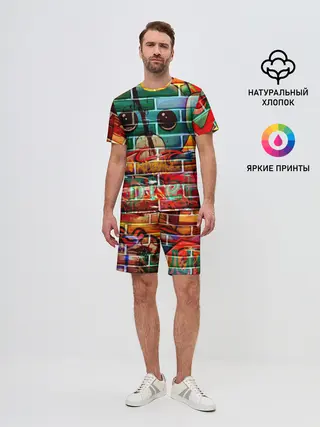 Мужской костюм с шортами / Милый Зверёк Граффити