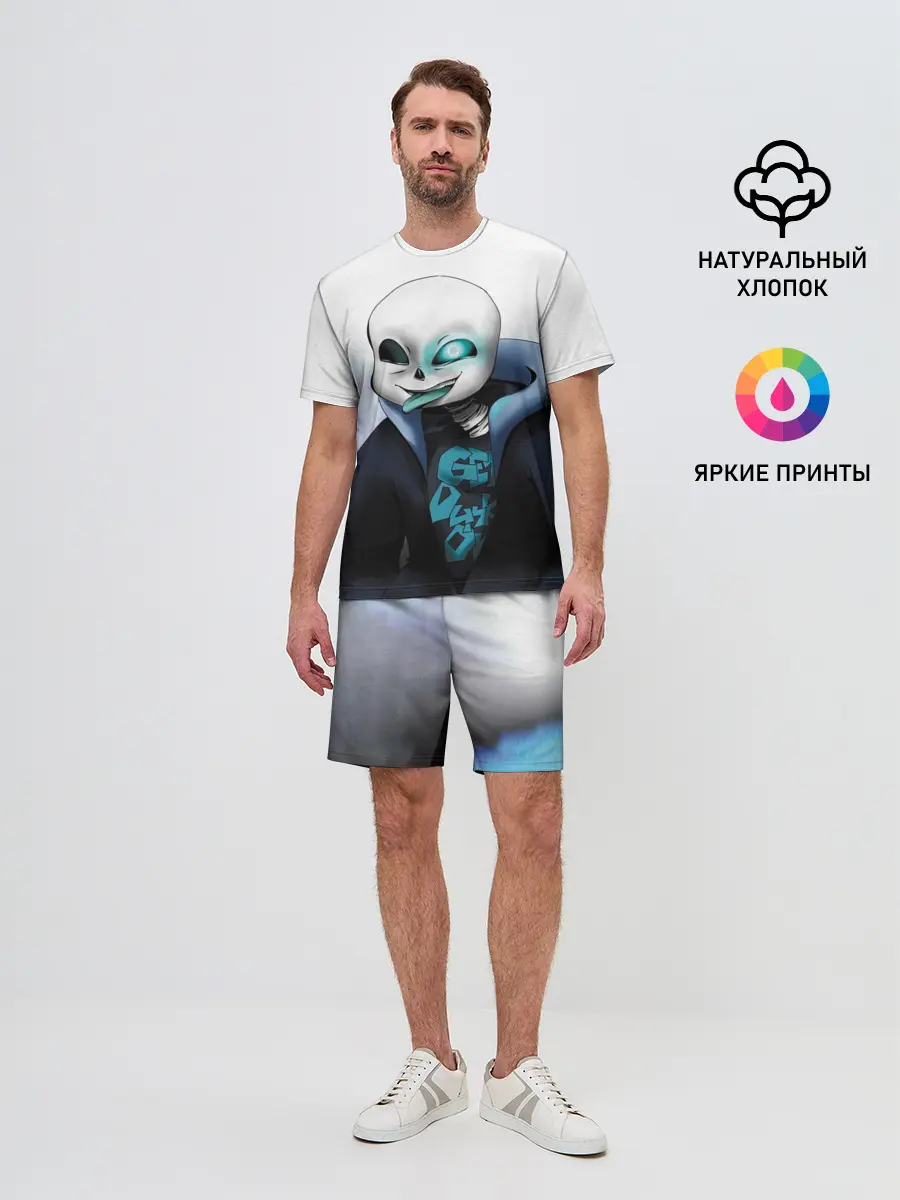 Мужской костюм с шортами / Скелет