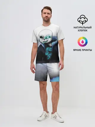 Мужской костюм с шортами / Скелет