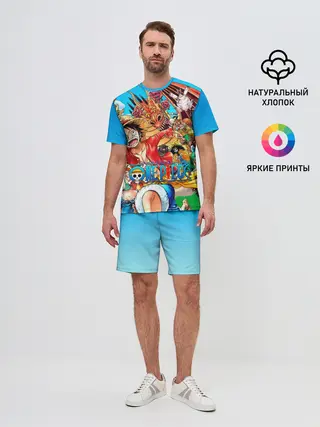 Мужской костюм с шортами / куча мала One Piece