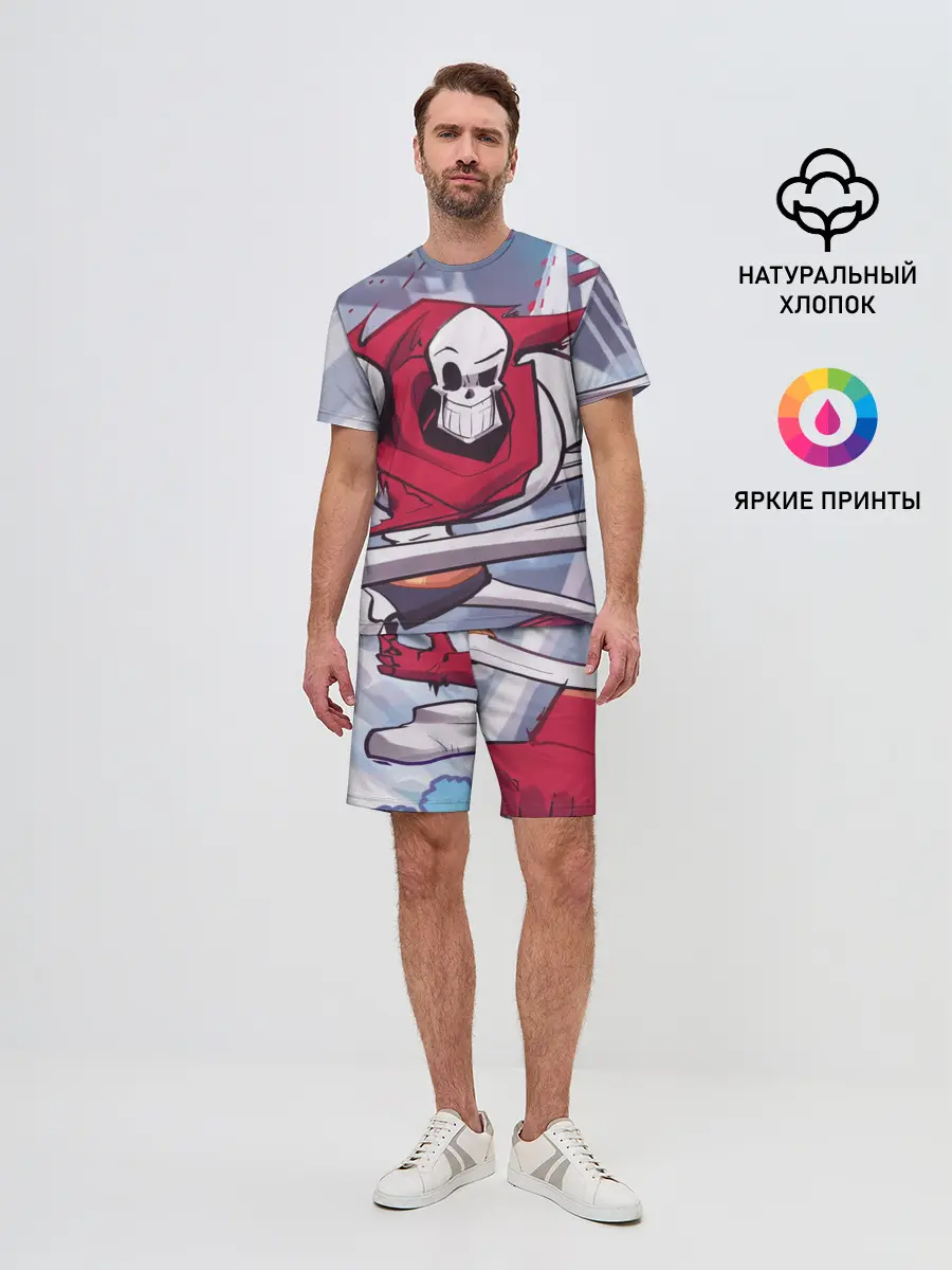 Мужской костюм с шортами / Скелет