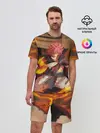 Мужской костюм с шортами / Нацу огненный боец