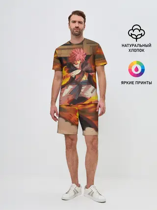 Мужской костюм с шортами / Нацу огненный боец