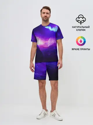 Мужской костюм с шортами / Космическое сияние