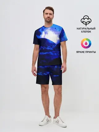 Мужской костюм с шортами / Космический закат