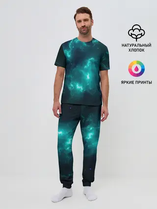 Мужская пижама с брюками / НЕОНОВЫЙ КОСМОС | NEON SPACE