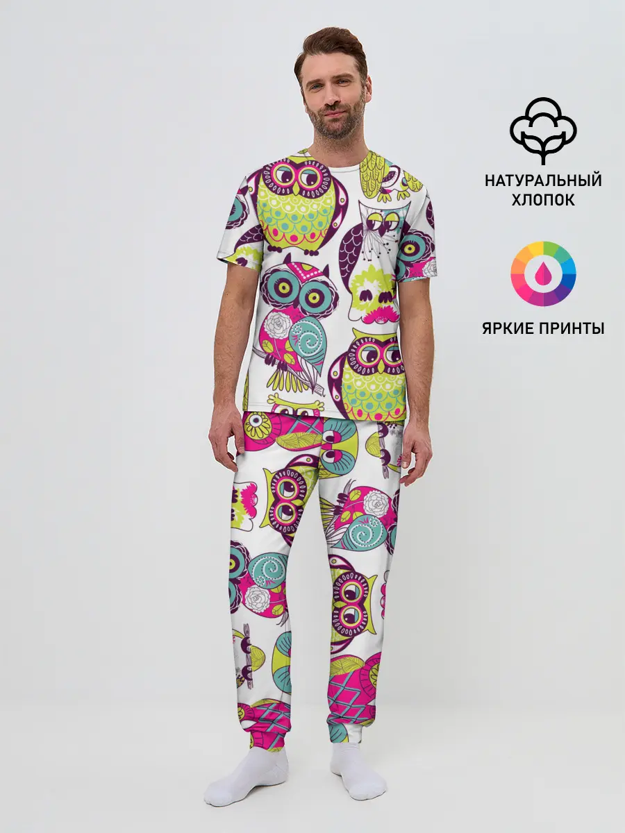Мужская пижама с брюками / МУДРЫЕ СОВЫ | WISE OWLS