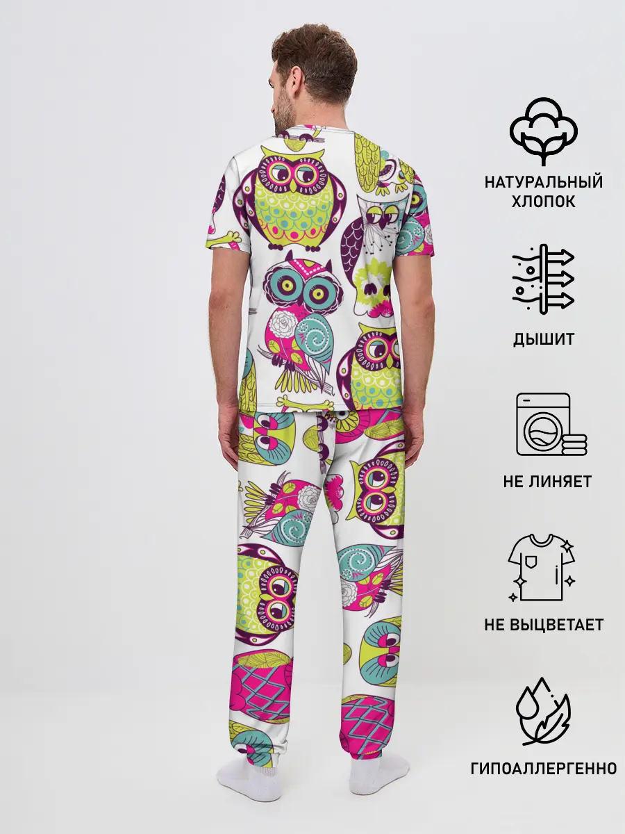Мужская пижама с брюками / МУДРЫЕ СОВЫ | WISE OWLS