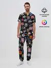 Мужская пижама с брюками / NBA PATTERN