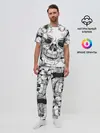 Мужская пижама с брюками / Цветочный череп