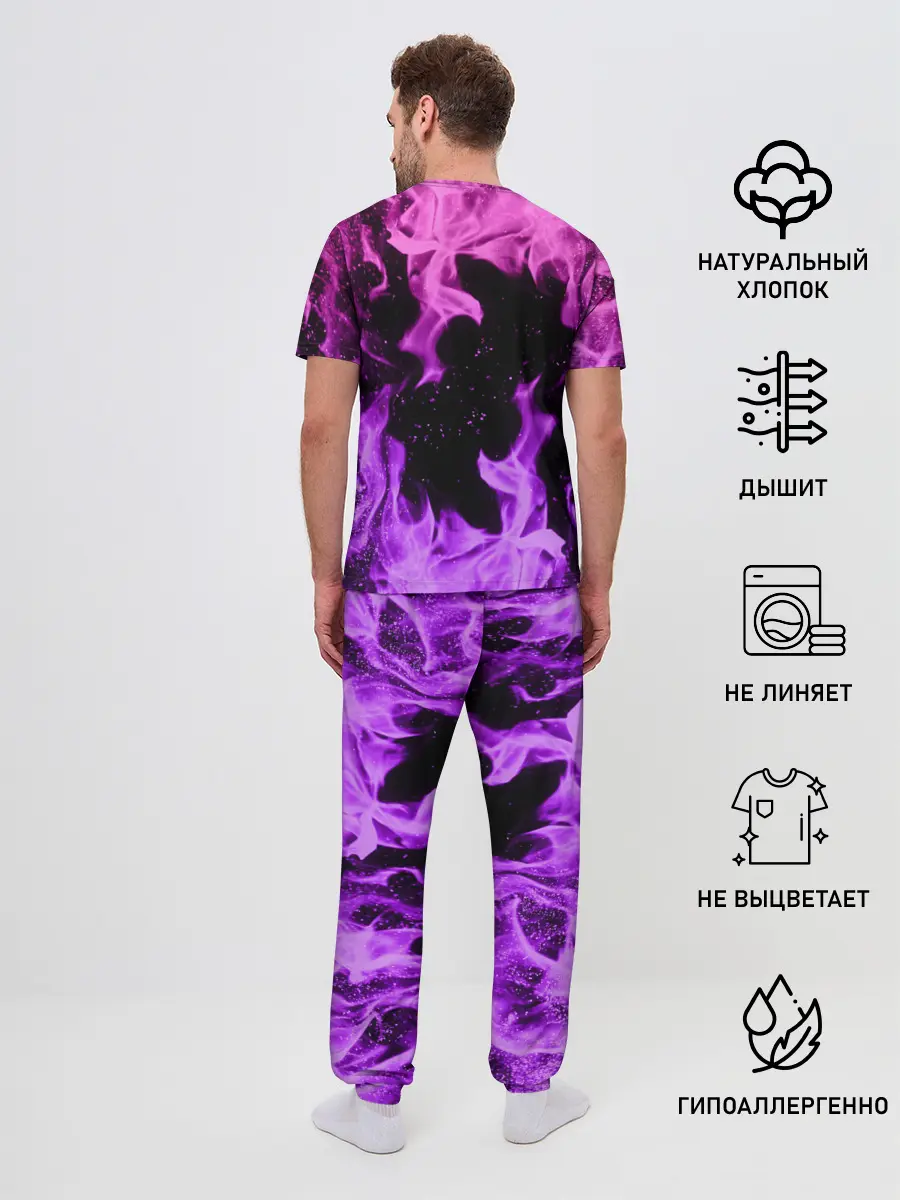 Мужская пижама с брюками / ЦВЕТНОЙ ОГОНЬ | NEON FIRE