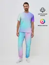 Мужская пижама с брюками / небесно голубой градиентный