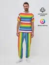 Мужская пижама с брюками / Радужные полосы