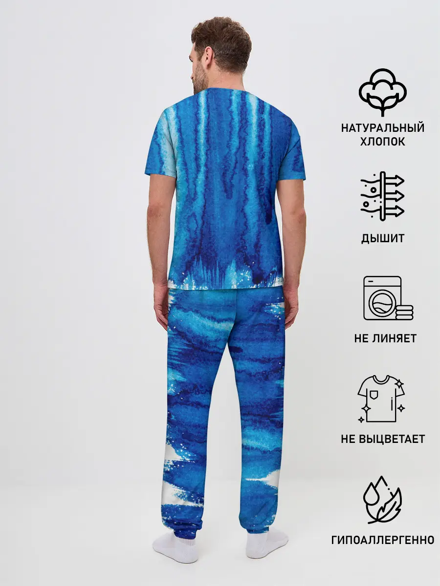 Мужская пижама с брюками / Будь в потоке